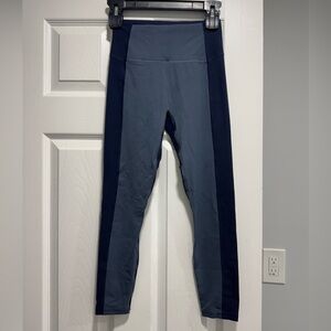 Athleta Transcend Colorblock Leggings - Navy and Slate